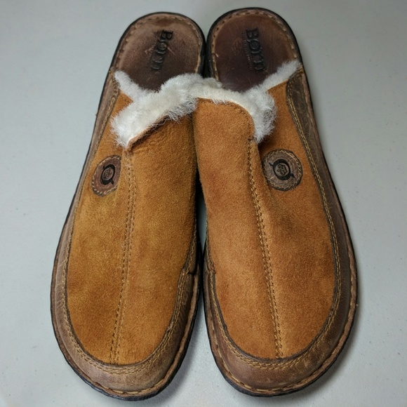 Born Shoes - Born Shearling & Leather Clogs Hand Sewn Size 8